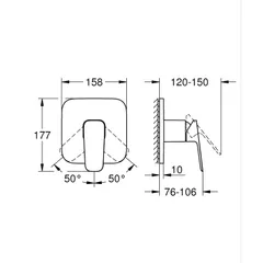 Одноважільний змішувач для душу Grohe Cubeo (1017770000)