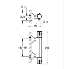Термостат для душу Grohe Grohtherm 800 (1022022430)