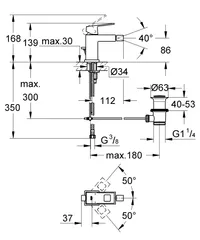 Змішувач для біде Grohe Eurocube (23138000)
