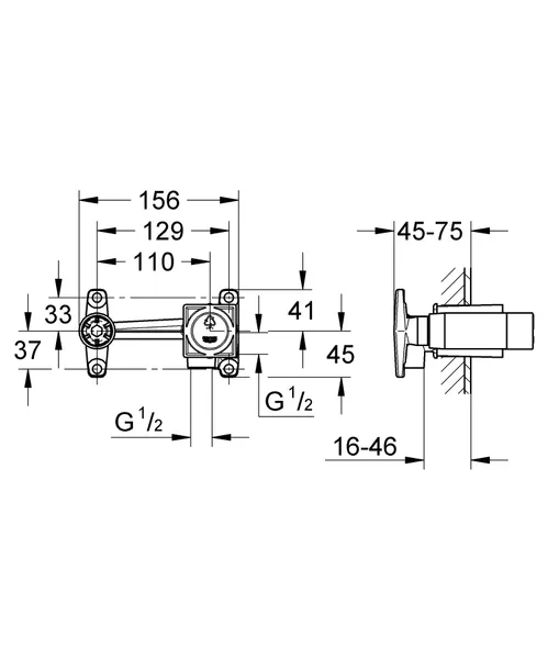 Прихована частина змішувача для раковини Grohe Non Rapido OHM (23200000)