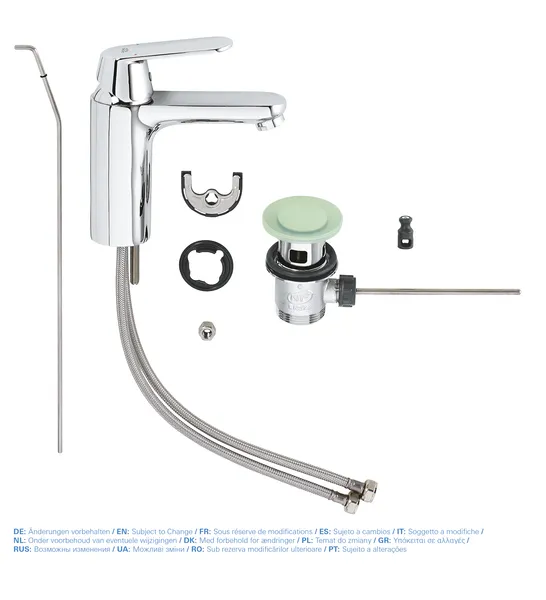Змішувач для раковини M-розміру Grohe Eurosmart Cosmopolitan (23325000)