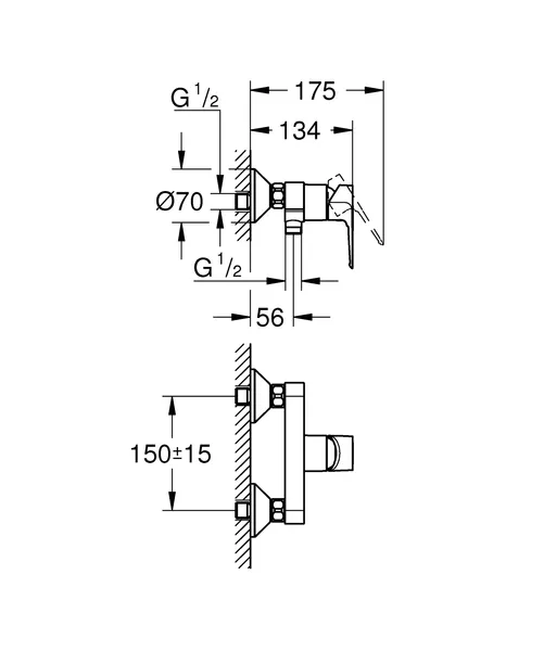 Змішувач для душу Grohe BauLoop New (23634001)