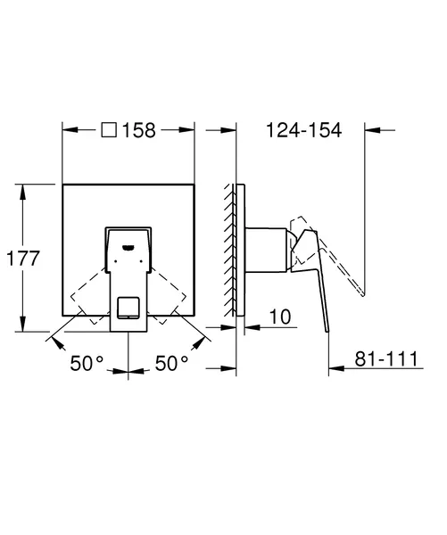 Змішувач прихованого монтажу для 1 споживача Grohe Eurocube (24061000)