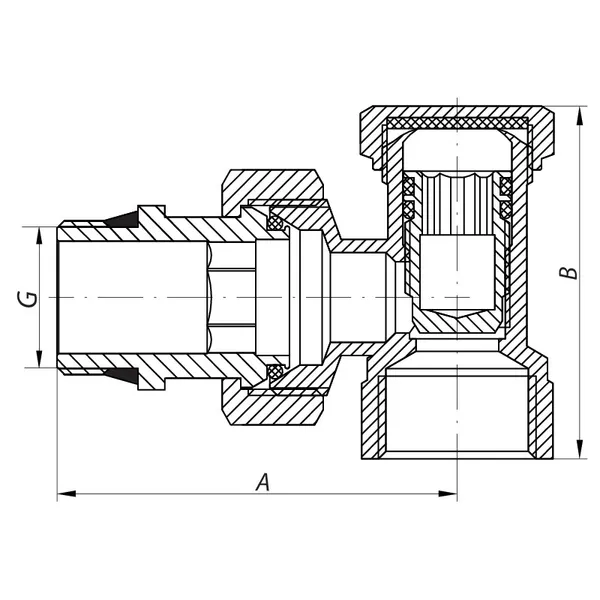 Вентиль кутовий 1/2x1/2 "антіпротічка" Koer KR.902-Gi (KR0174)