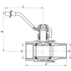 Кран кульовий Waterpro 1/2" ГШР (WP0143)