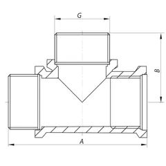 Трійник 1/2'' ВНН Koer KF.T06FMM (KF0067)