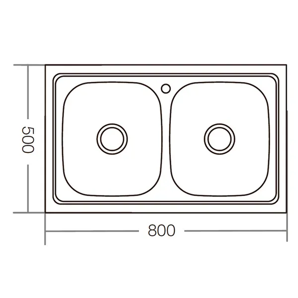 Мийка кухонна ZERIX Z8050D-08-180E DOUBLE (satin) (ZM0569)