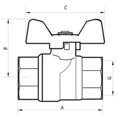 Кран кульовий 3/4" ГГМ (NF.711) Nolf (NF2943)