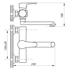 Змішувач для ванни Zerix PUD3 146 білий (ZX2910)