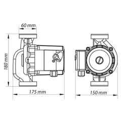 Насос циркуляційний відцентр. Koer KP.GRS-32 / 8-180 (KP0252)