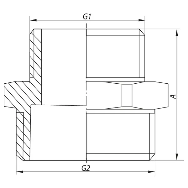 Ніпель редукційний 1 "x2" Koer KF.N1020 (KF0045)