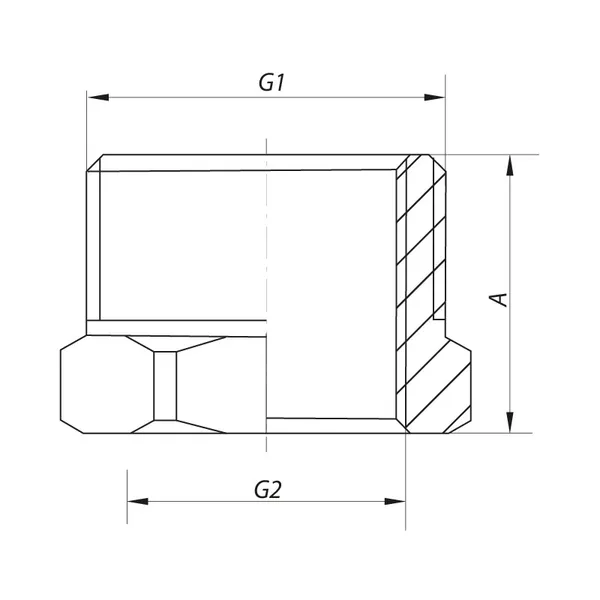 Футорка 1 "x2" Koer KF.F1020 (KF0089)