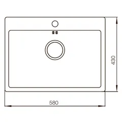 Мийка MIXXUS Бронзова MX5843-200x1.0-PVD (MX0577)