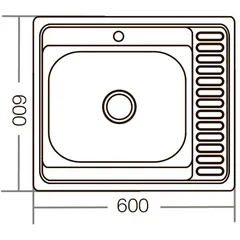 Мийка кухонна Zerix Z6060L-06-160E (Satin) (ZM0568)