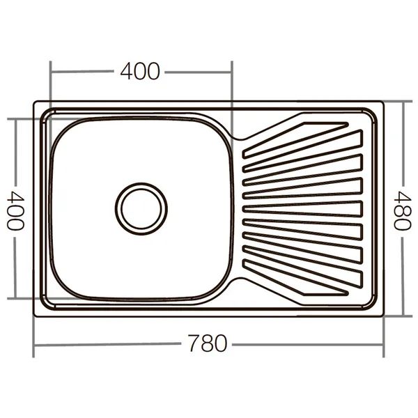 Мийка кухонна Zerix Z7848-08-180D (decor) (ZX1605)