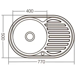 Мийка кухонна Zerix Z7750-06-180D (decor) (ZX1595)