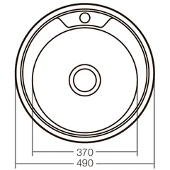 Мийка кухонна ZERIX Z490-06-170E (satin) (ZX2618)