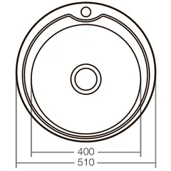 Мийка кухонна ZERIX Z510-08-180E (satin) (ZX1586)