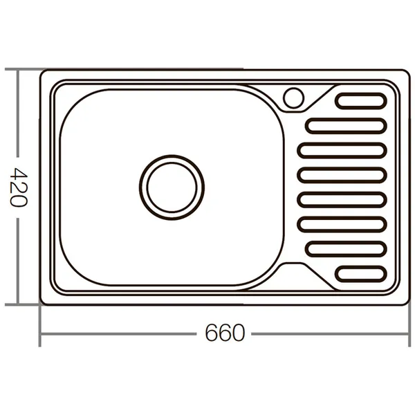 Мийка кухонна ZERIX Z6642-08-180E (satin) (ZX1600)