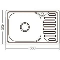 Мийка кухонна ZERIX Z6642-08-180D (decor) (ZX1601)