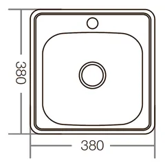 Мийка Zerix Z3838-06-160MD (micro decor) (ZM5574)