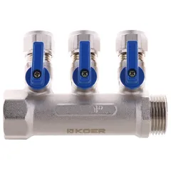 Колектор для теплої підлоги Koer KR.1126-3 1"x3 ways (KR2839)
