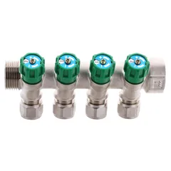 Колектор для теплої підлоги Koer KR.1124-4 1"x4 ways (KR2834)