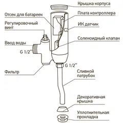 Кран для пісуара сенсорний Mixxus Premium Photo 031 (MI2839)