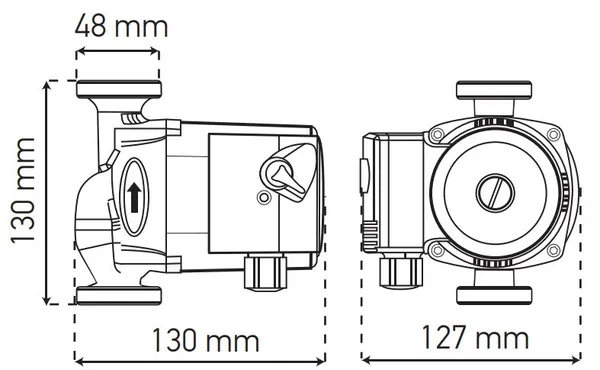 Насос циркуляційний відцентр. Koer KP.GRS-25 / 6-130 (KP0251)