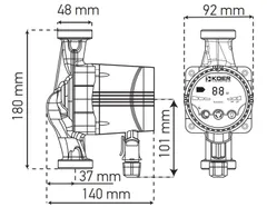 Насос циркуляційний енергозб. Koer KP.N25 / 6-180 (KP0247)