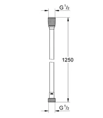 Душовий шланг 1250 мм Grohe Silverflex (28362KF1)