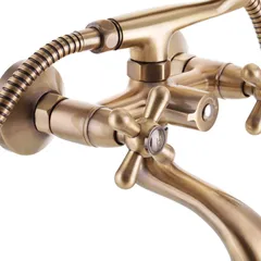 Змішувач для ванни Haiba Dominox 142 Euro Бронзовий (HB3938)