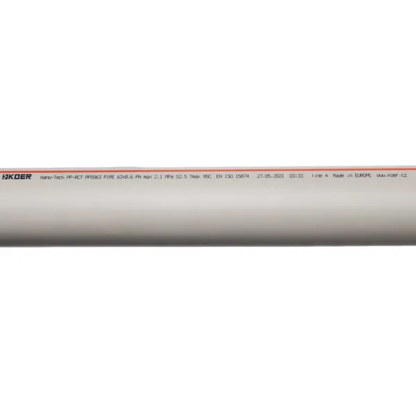Труба поліпропіленова PN16 Koer PPR 63x8,6 (KR3078)