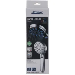 Лійка для душу Storm SH-02-G10M5-LED-LCD (ST0003)