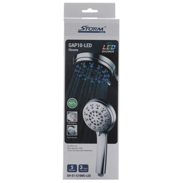 Лійка для душу Storm SH-01-G10M5-LED (ST0002)