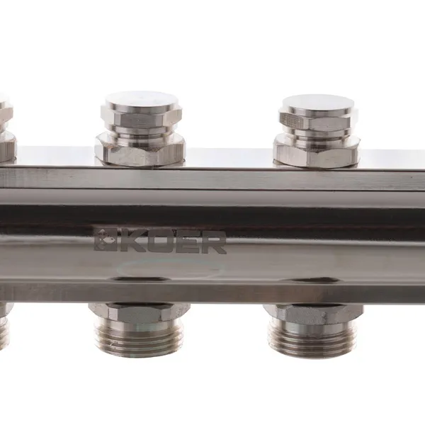 Колекторний блок з термостатіч. клапанами Koer KR.1100-08 1"x8 ways (KR2634)