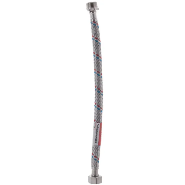 Гнучкий шланг для підключення води гайка 1/2'' - Штуцер 1/2'' (30 см) Zerix (ZX1560)