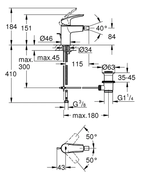 Змішувач для біде Grohe Eurosmart New (32929003)