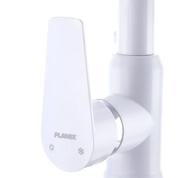 Змішувач для кухні Plamix Mario-017 White (з підведенням) (PM0608)