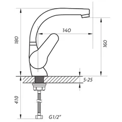 Змішувач для умивальника Zerix SOP1 146 (ZX0189)