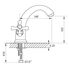 Змішувач для умивальника ZERIX JAP 827 (ZX0154)