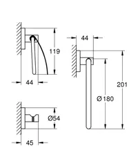 Набір аксесуарів 3 в 1 Grohe Essentials New (40775001)