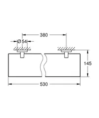 Полиця для ванної кімнати скляна Grohe Essentials New (40799001)