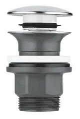 Донний клапан для раковини універсальний (з/без переливу) GROHE 40824000 автоматичний (СLICK-СLACK) (Колір хром) 1 1/4'' (40824000)