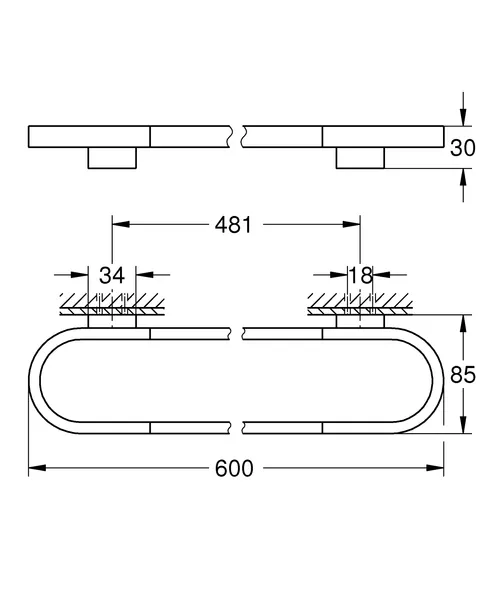 Тримач для рушників Grohe Selection (41056000)