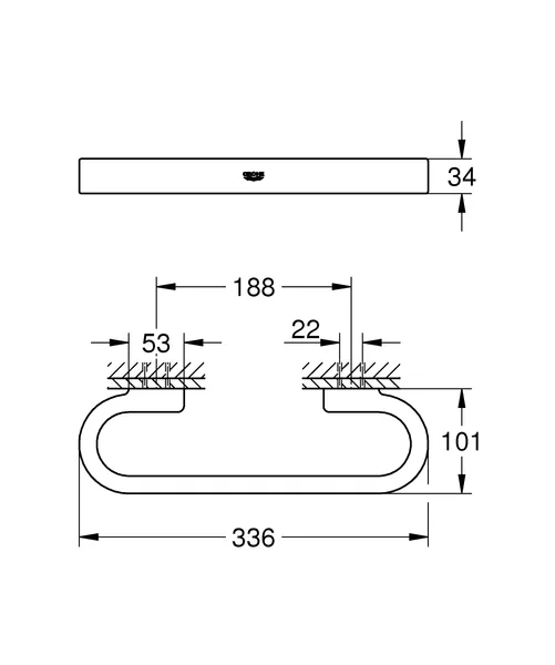 Поручень для ванної Grohe Selection (41064000)