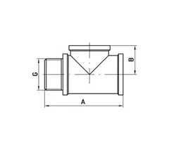 Трійник Koer KF.T06FMF.WN 1/2'' ВЗВ (без нікелю) (KR3029)