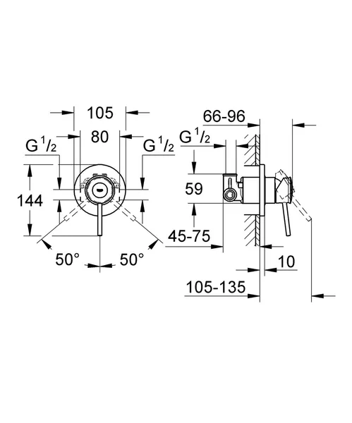 Змішувач для душу Grohe BauClassic (29048000)