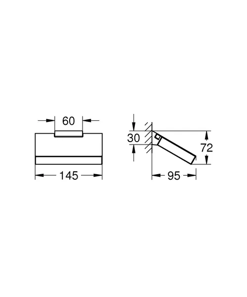 Тримач для туалетного паперу Grohe Selection Cube (40781000)