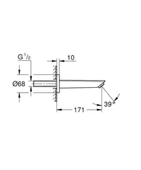 Вилив для ванни Grohe Eurosmart New (13448003)